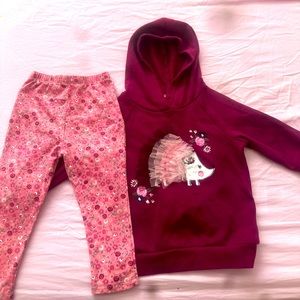 24 months baby girl sweater and leggings set